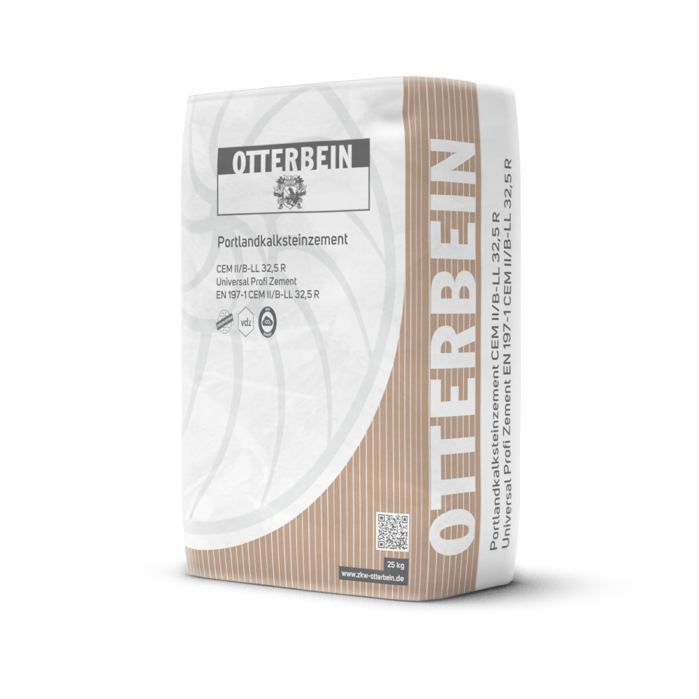 Universell einsetzbar, Portlandkalksteinzement, Festigkeitsklasse C25/30, OTTERBEIN,